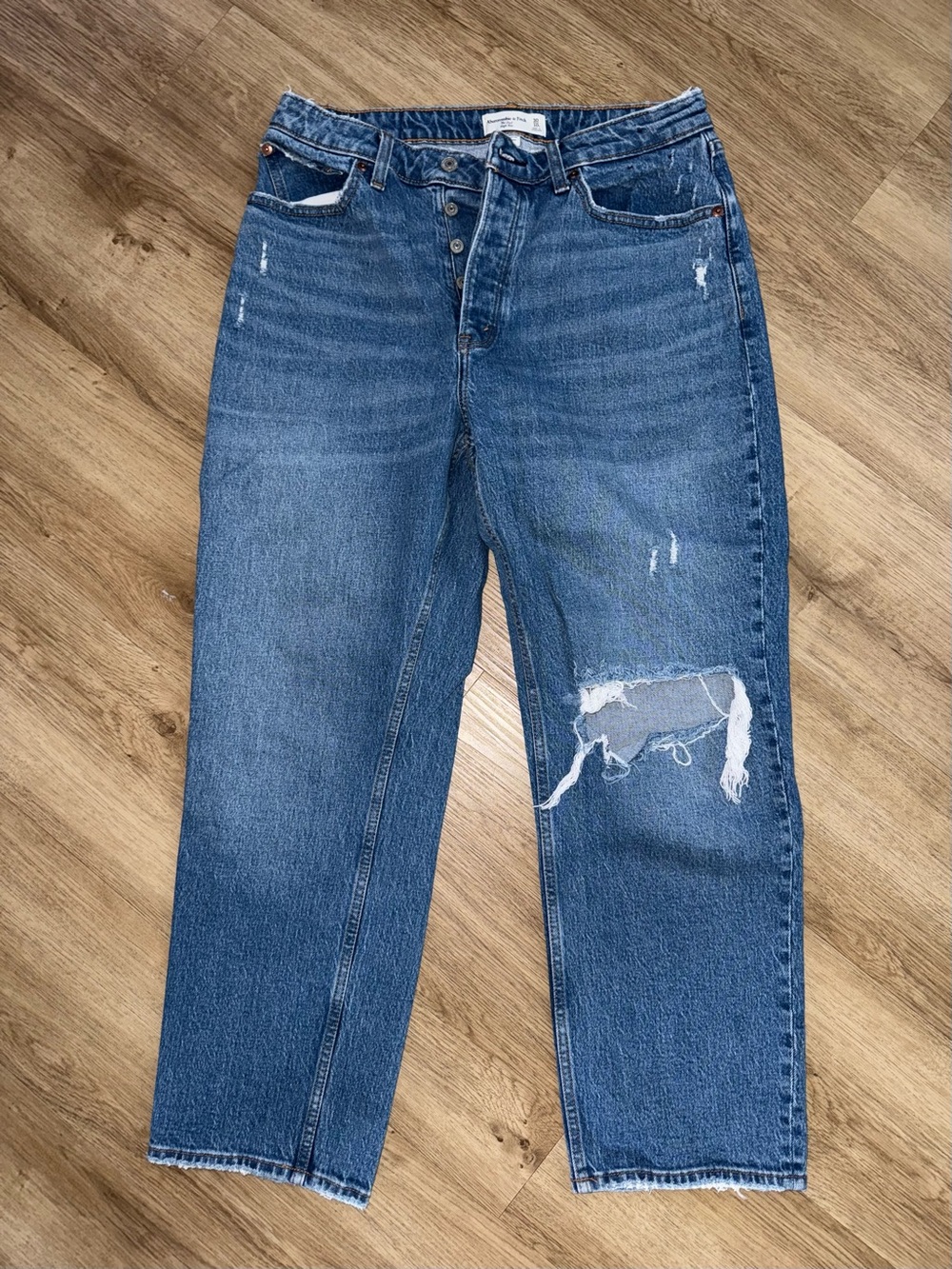 Abercrombie curve love dad jeans high-rise
